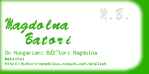 magdolna batori business card